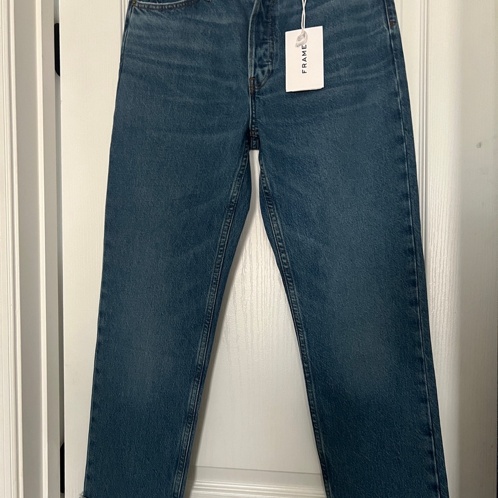 Frame straight leg boyfriend jeans Le Mec